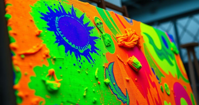 Pigmentos fluorescentes transformam a arte e a indústria com cores vibrantes e durabilidade